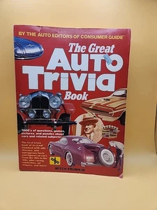 The Great Auto Trivia Book by Mitch Frumkin Trade Paperback 1985 - Foto 1 di 7