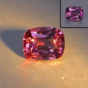 0.74 CT Fascinating ! Pink To Red 100% Natural CC Malaya Garnet From Tanzania - Picture 1 of 6
