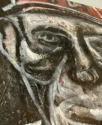 Original JJ Cromer Obra Maestra de Medios Mixtos (2000) Movimiento de Arte Americano Outsider Foto 1 de 4