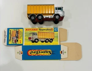 Matchbox Superfast No. 47 DAF Tipper Container Truck with Original Box, Nice - Picture 1 of 8