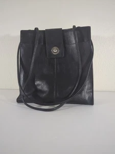 Vintage Wilsons Leder Handtasche Schultertasche schwarz - Bild 1 von 9