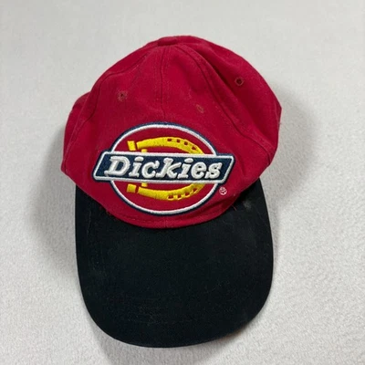 Dickies Hat Red Black Logo Baseball Cap Adjustable Workwear Vintage Style - Image 1 of 4