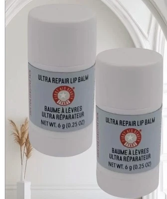 2 pk First Aid Beauty Ultra Repair Lip Balm Instantly Hydrate Leave Lip Soft fab - Image 1 of 2