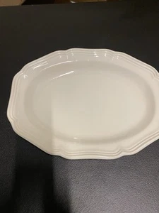 Mikasa French Countryside 14” White Oval Serving Platter F9000 Stoneware - Picture 1 of 5