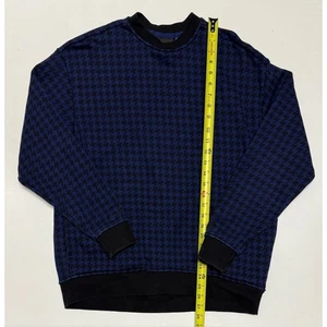 Adidas Ivy Park Beyoncé Houndstooth Crewneck Sweatshirt Blau Schwarz Gr. S Heavy - Bild 1 von 4