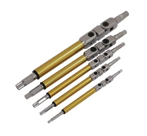 5pc Spline Screw Swivel Head Jointed Wrench Set - M4, M5, M6, M8 & M10 - Picture 1 of 3