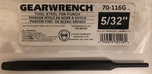 GearWrench 70-116G 5/32" x 5/16" x 5" Tool Steel Pin Punch USA - Picture 1 of 2