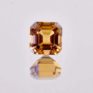 Piedra preciosa suelta AAA impecable 8 x 8 mm natural bicolor ametrino (certificado GIT) - Imagen 1 de 5