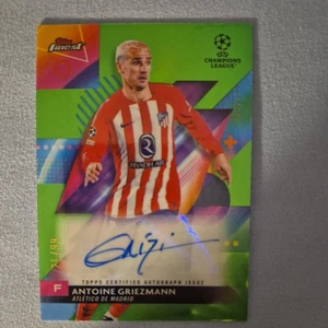 2023-24 Topps Finest UEFA Antoine Griezmann #A-AG Variation Neon Green Auto /99 - Bild 1 von 2