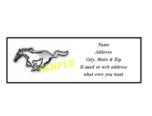 MUSTANG PONY ADRESSETIKETTEN COOL!!! #5 - Bild 1 von 1