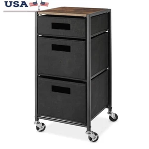 Rolling 3 Drawer Storage Cart Utility Mobile Organizer W/ Locking Wheels Durable - Picture 1 of 6