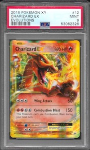 2016 Pokemon XY EVOLUTIONS CHARIZARD EX 12/108 MINT PSA 9