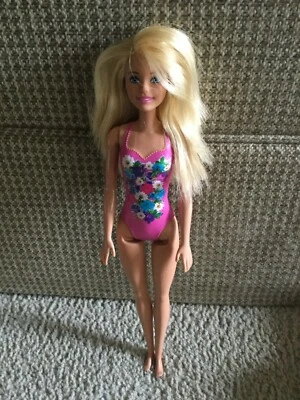 Barbie Mattel Water Play 2016 #DWK00 muñeca Barbie en traje floral rosa Always On  Foto 1 de 4