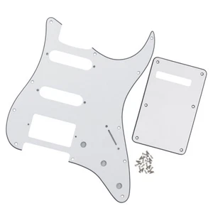 Protector de selección de guitarra FLEOR HSS Humbucker + placa trasera + tornillo para ST FD blanco 3 capas - Imagen 1 de 6