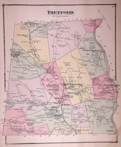 1877 Plat Map ~ THETFORD, ORANGE Co., VERMONT (12x15)-#020 - Picture 1 of 2