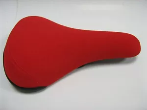 Bicycle Seat Wheelie Cruiser Commute for MTB BMX Bikes - RED KEWLAR SADDLE - Picture 1 of 5