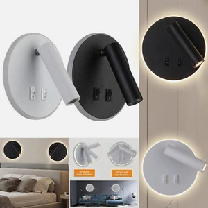 Wandlampe LED mit Schalter 2-in-1 Leselampe Bettleuchte Wandspot Wandleuchte DHL - Bild 1 von 20