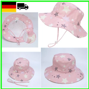 Foruhoo Kinder Sonnenschutzhut UV-40 Breite Krempe mit verstellbarem Gummizug - Bild 1 von 7