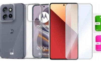 MARKENLOS Für Motorola Edge 50 Neo - Etui Hülle Case HandyTasche + 9H Displayschutzglas