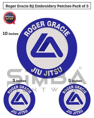 BJJ Gracie Embroidery Patches Bjj Roger Gracie Patches BJJ Martial Arts Patches - Image 1 of 4