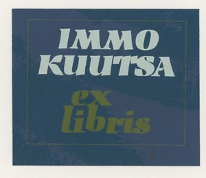 Hannu Paalasmaa Ex Libris Immo Kuutsa Siebdruck signiert - Imagen 1 de 2