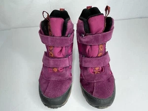Merrell 2 Oakcreek Boots Girls Purple Opti Warm Mid Waterproof Hiking Hook Loop - Picture 1 of 6