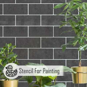 Dizzy Duck SUBWAY Metro Tile Stencil - Stencil da parete per pittura piastrelle fai da te - Foto 1 di 5