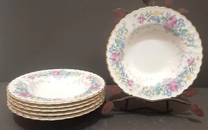 VINTAGE SYRAKUS FLIEDER ROSENMUSTER 8" RAND SUPPENSCHÜSSEL SEHR GUTER ZUSTAND - Bild 1 von 8