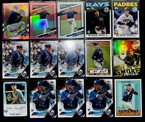 (15) Lot BLAKE SNELL 2012 Bowman 1st, 6x 2016 Topps Update RC, Pink Refractors - Picture 1 of 7