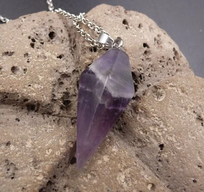 Collar Colgante Punto Reiki PÉNDULO AMATISTA Foto 1 de 3
