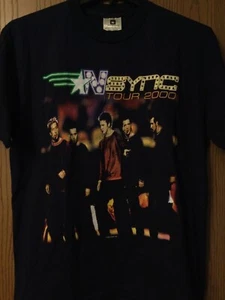 N Sync - Tour 2000 - Navy Blue/2 Sided/Winterland/L/Small Hole On Front Of Shirt - Picture 1 of 5
