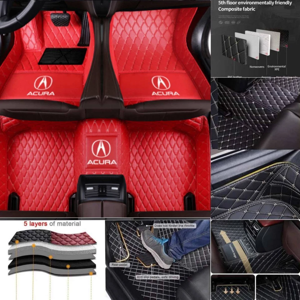 For Acura ILX MDX NSX RDX RL TL TLX TSX ZDX Car Floor Mats Custom Waterproof Mat Foto 1 de 4