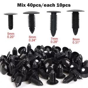40x/Set 5-8mm Universal Car Parts Body Trim Push Pin Rivet Panel Fasteners Clips - Picture 1 of 12