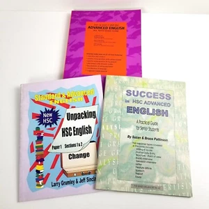 3x Advanced English Textbooks Study Guides HSC Highschool Workbook Like New - Picture 1 of 24