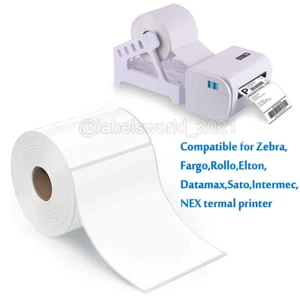 Etiquetas de envío térmico directo de 4" x 6" 250 por rollo para Zebra 2844 ZP450 Eltron - Imagen 1 de 7
