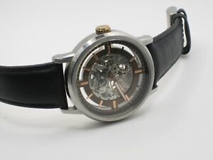 Kennith Cole Men’s Automatic Watch 10011616 Leather For Parts Only Damaged