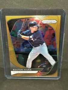 2020 Panini Prizm GOLD Wave Keston Hiura Baseball Card #2 NUMBER 044/100
