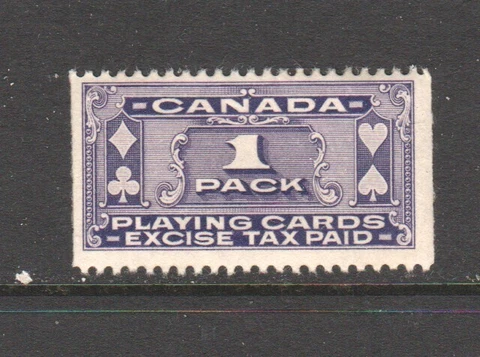 CANADA REVENUE PLAYING CARDS FPC1 MINT NH Cover