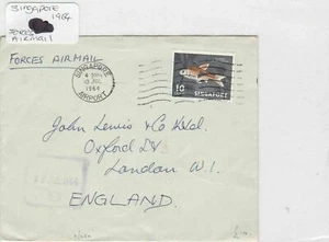 singapore forces airmail 1964 stamp cover Ref 8854 - Picture 1 of 1