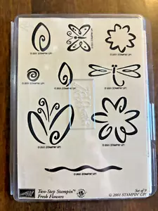 Juego de 9 estampillas artesanales de flores frescas sin montar de dos pasos estampillas de estampación 2001 - Imagen 1 de 3