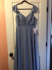 Women’s Birdy Grey Bridesmaid Dress Size Small Kae Dress in Dusty Blue NWT