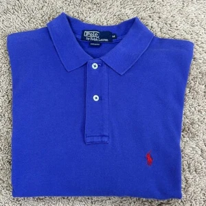 Vtg 90's POLO by RALPH LAUREN Men's Polo Navy RED HORSE Made In USA Size M - Picture 1 of 9