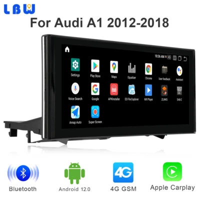 10.25" Android Coche GPS Estéreo Multimedia Inalámbrico Carplay Para Audi A1 2012-2018 Foto 1 de 4