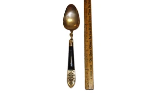 Vintage Thailand Buddha Gold & schwarzes Holz - 9" Servierlöffel - Bild 1 von 9