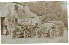 OLD POSTCARD MOTOR CARS REAL PHOTO VINTAGE 1905-1910