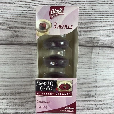 Velas de aceite perfumadas Glade Dewberry Dreams 3 recambios de velas de aceite aceites esenciales Foto 1 de 4