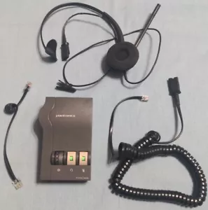 Plantronics Vista M22 Universal Audio Processor amplifier with matching headset - Picture 1 of 15