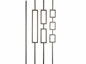 Satin Black Iron Balusters Iron Spindles Iron Stair Parts Liberty Series Squares - Picture 1 of 15
