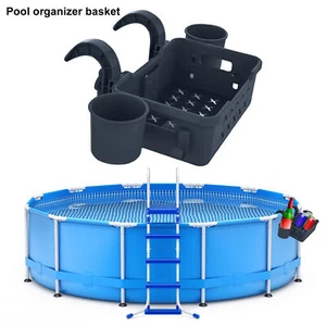 Poolside Storage Basket Above Pool Hanging Basket with Large Capacity - Picture 1 of 19