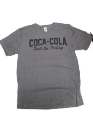 Coca-Cola Gray Tee T-Shirt   Black Taste the Feeling Logo  Size XL - Image 1 of 2